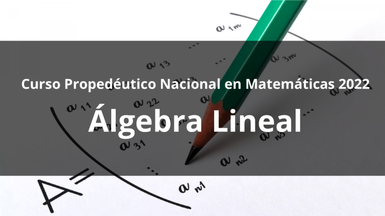 Álgebra Lineal – Curso propedéutico de matemáticas 2022